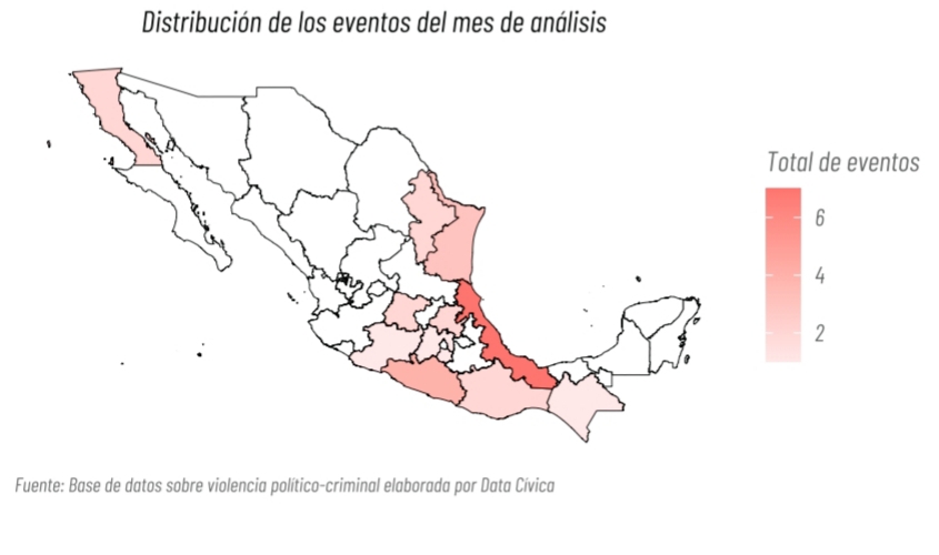 Veracruz, el estado con más casos registrados de violencia política en agosto de 2024: Data Cívica
