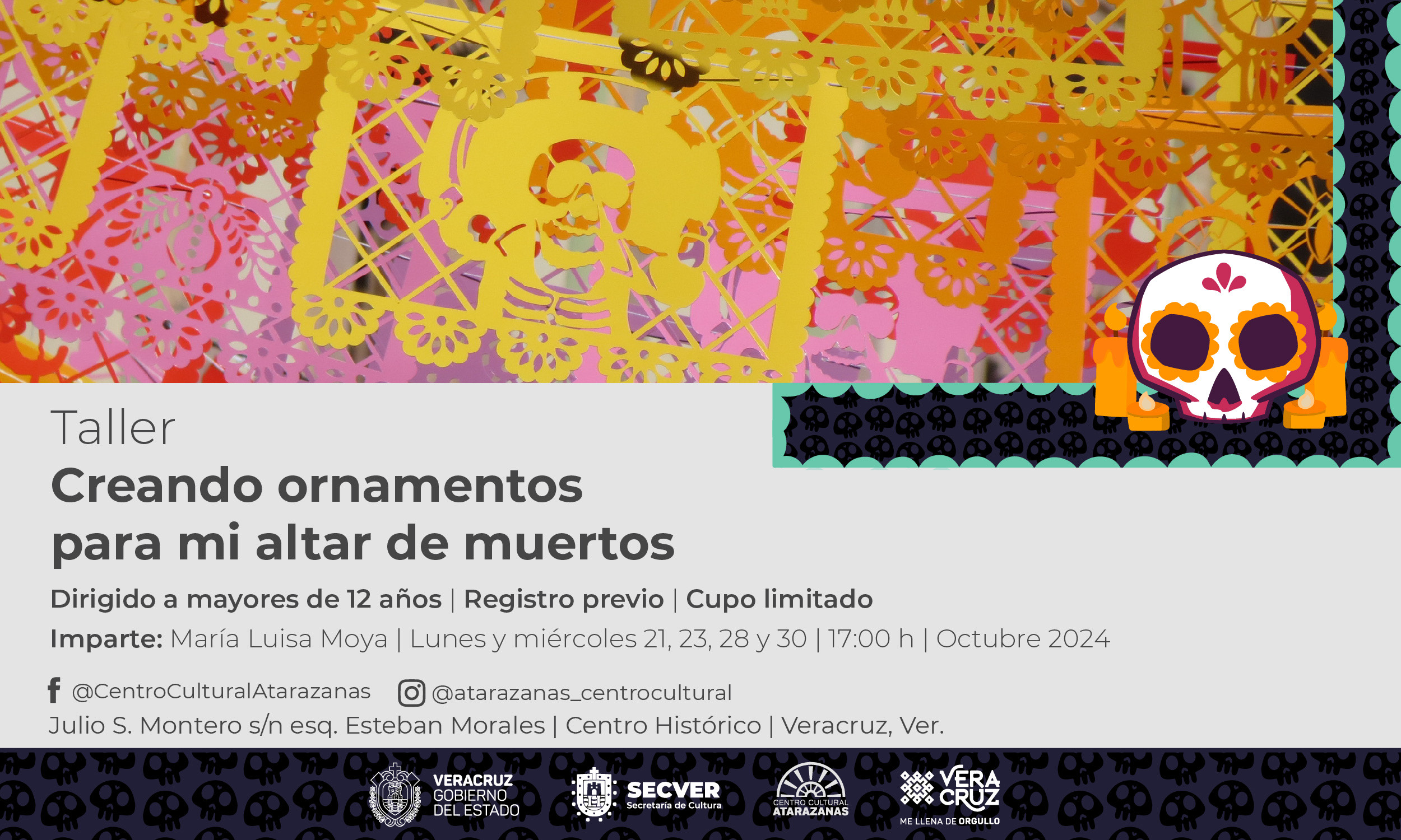Estás invitado a participar en los talleres de octubre del Centro Cultural Atarazanas