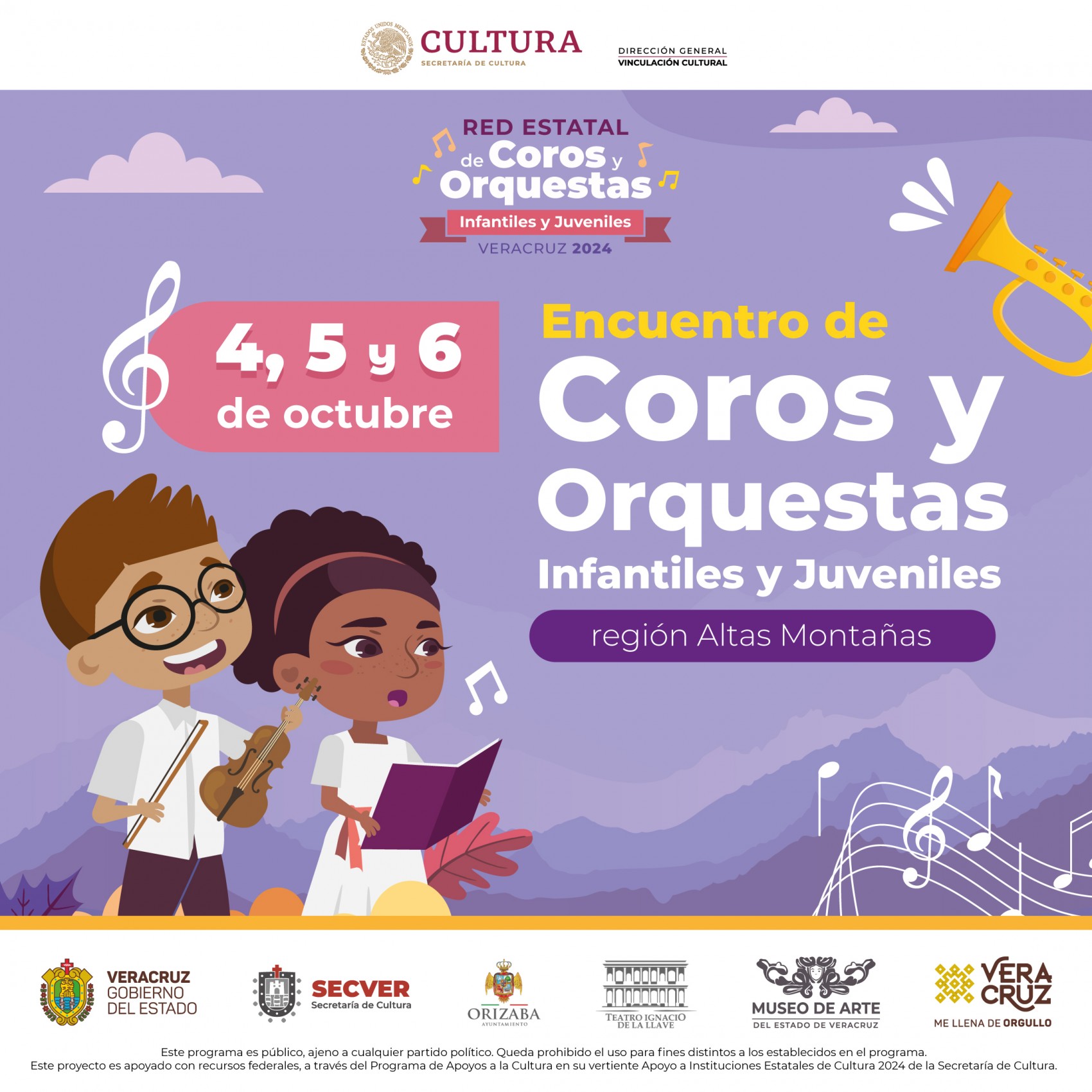 Encuentro de Coros y Orquestas Infantiles y Juveniles en la región Altas Montañas