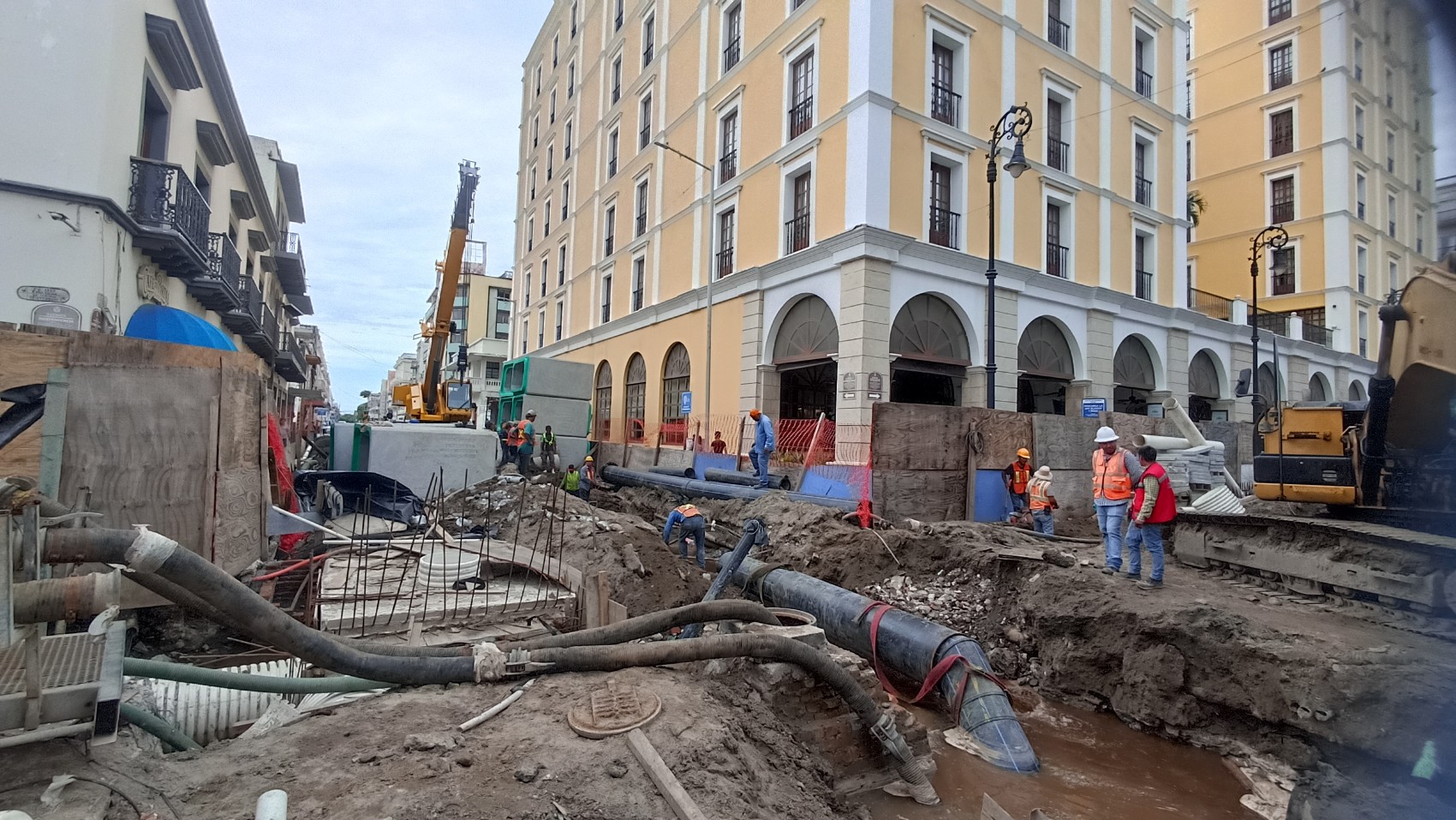 Lleva avance superior al 80% la rehabilitación del Centro Histórico de Veracruz