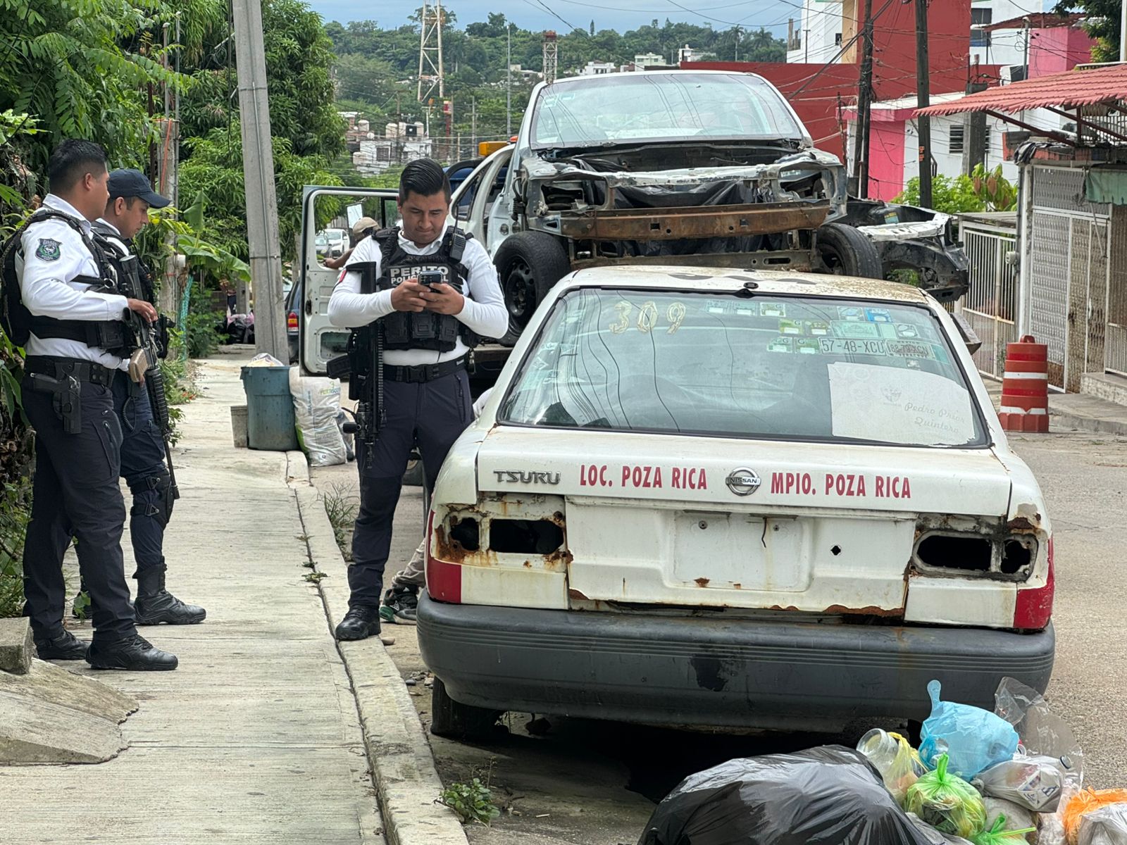 Retiran más de 20 carros maceta de las calles de Poza Rica