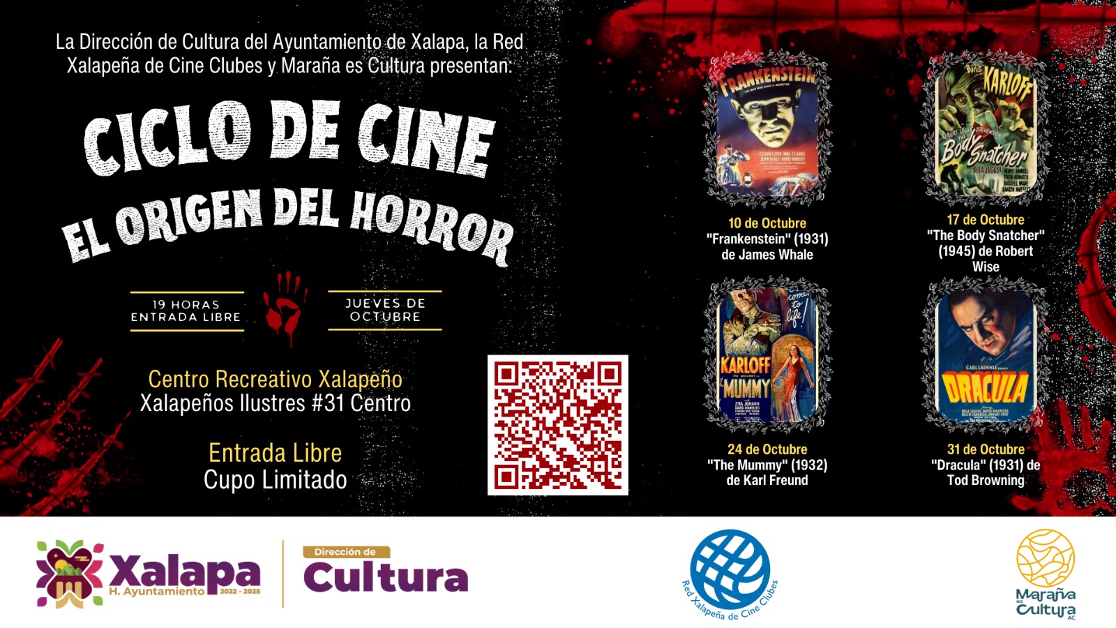 El Origen del Horror: Ciclo de cine en Xalapa