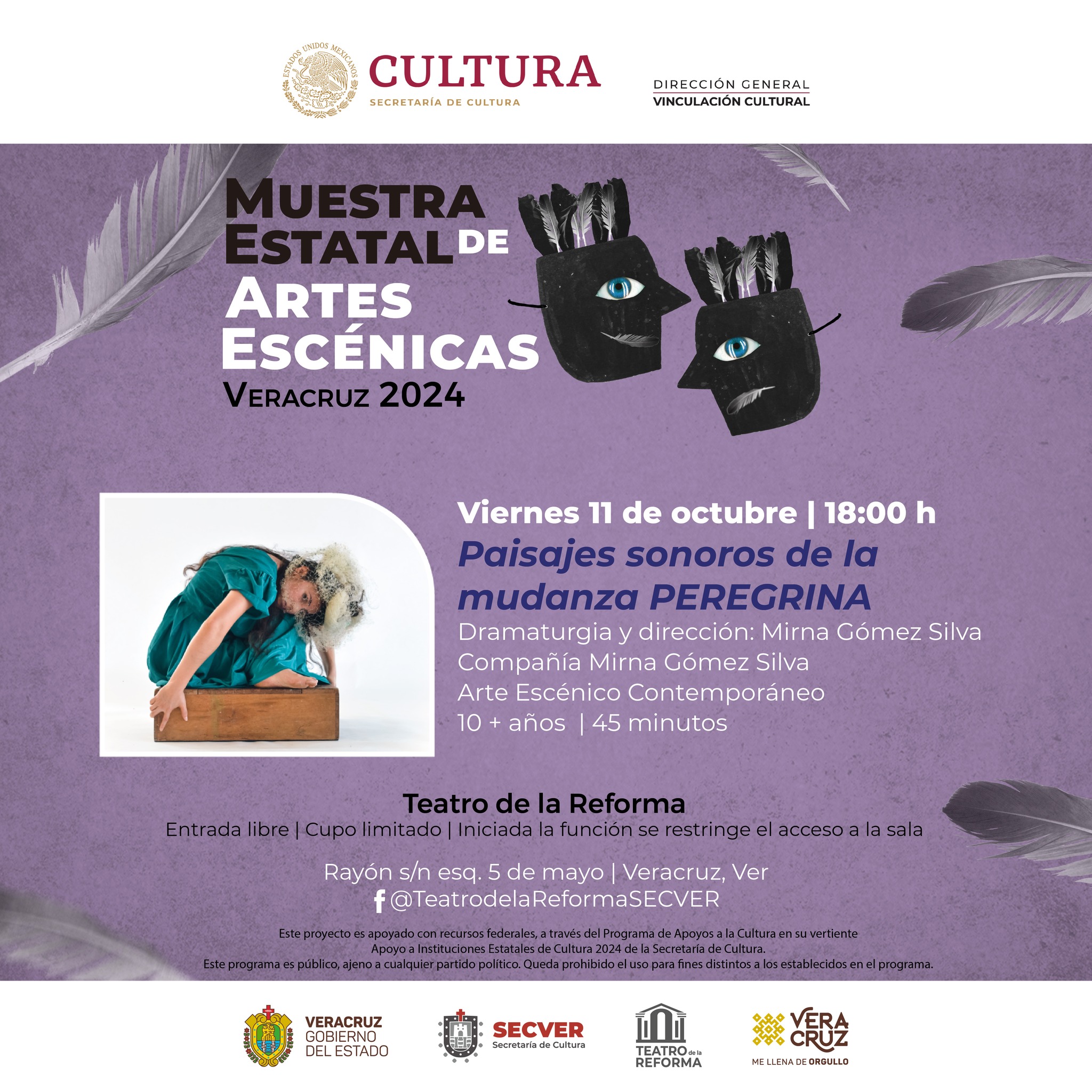 Paisajes sonoros de la naturaleza Peregrina, este viernes 11 de octubre en el Teatro de la Reforma