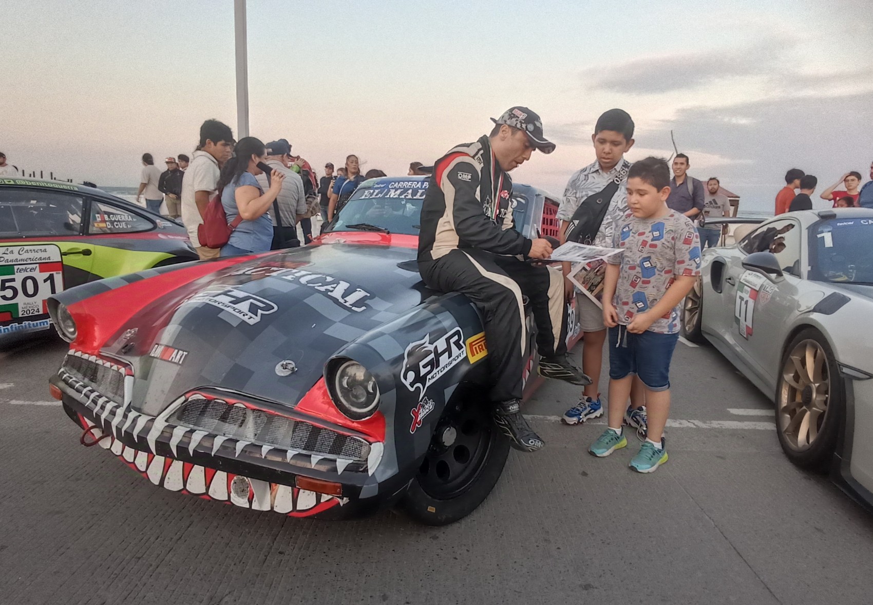 Ricardo Cordero termina como líder en la primera etapa de La Carrera Panamericana 2024 aquí en Veracruz