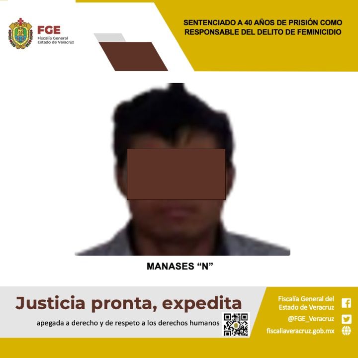 Sentencian a 40 años de prisión a Manasés “N” por feminicidio en Tatahuicapan