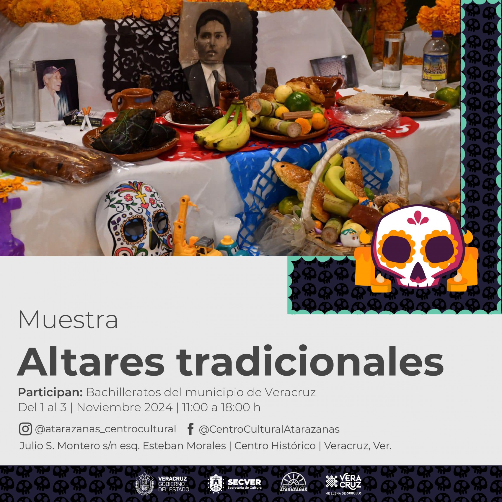 Visita la Muestra de Altares Tradicionales del Día de Muertos en el Centro Cultural Atarazanas