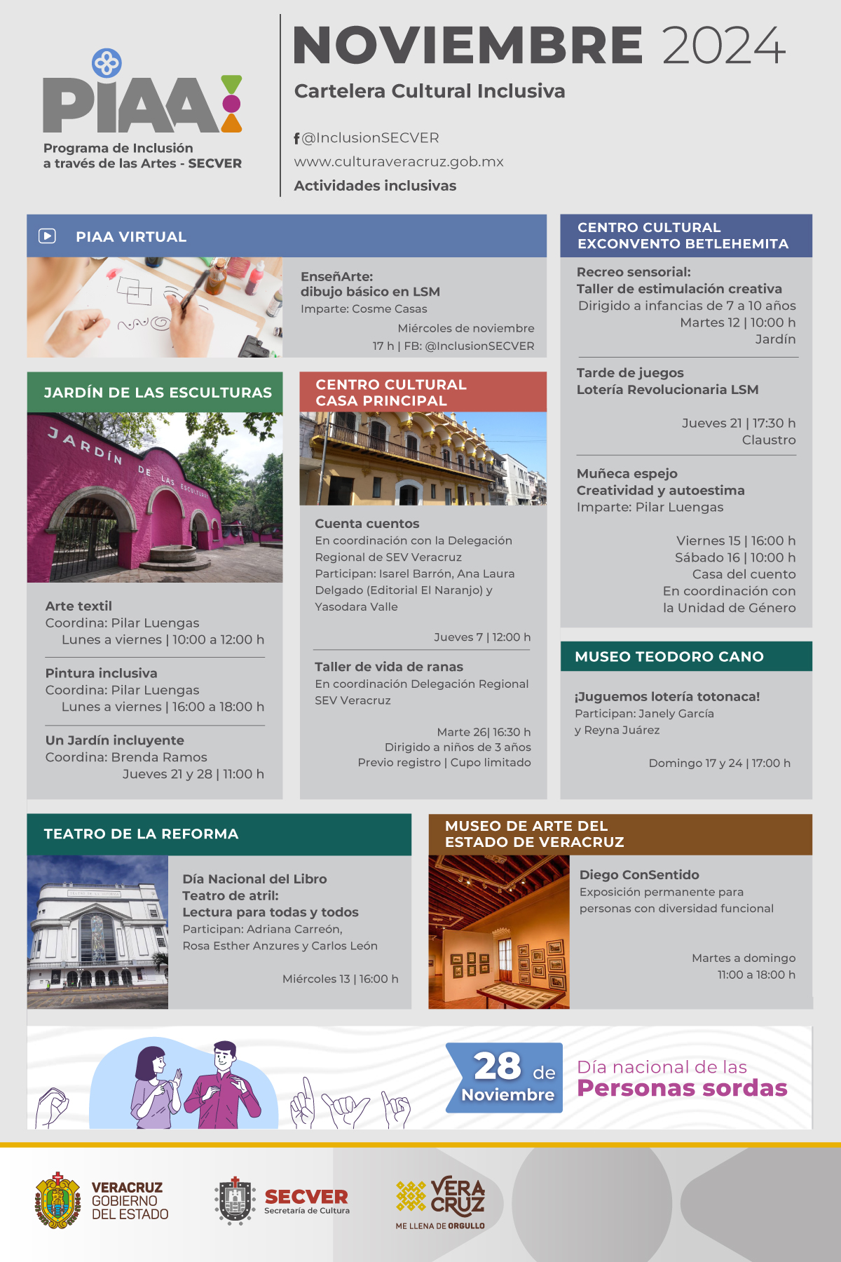 Estás invitado a participar en actividades con enfoque inclusivo en noviembre