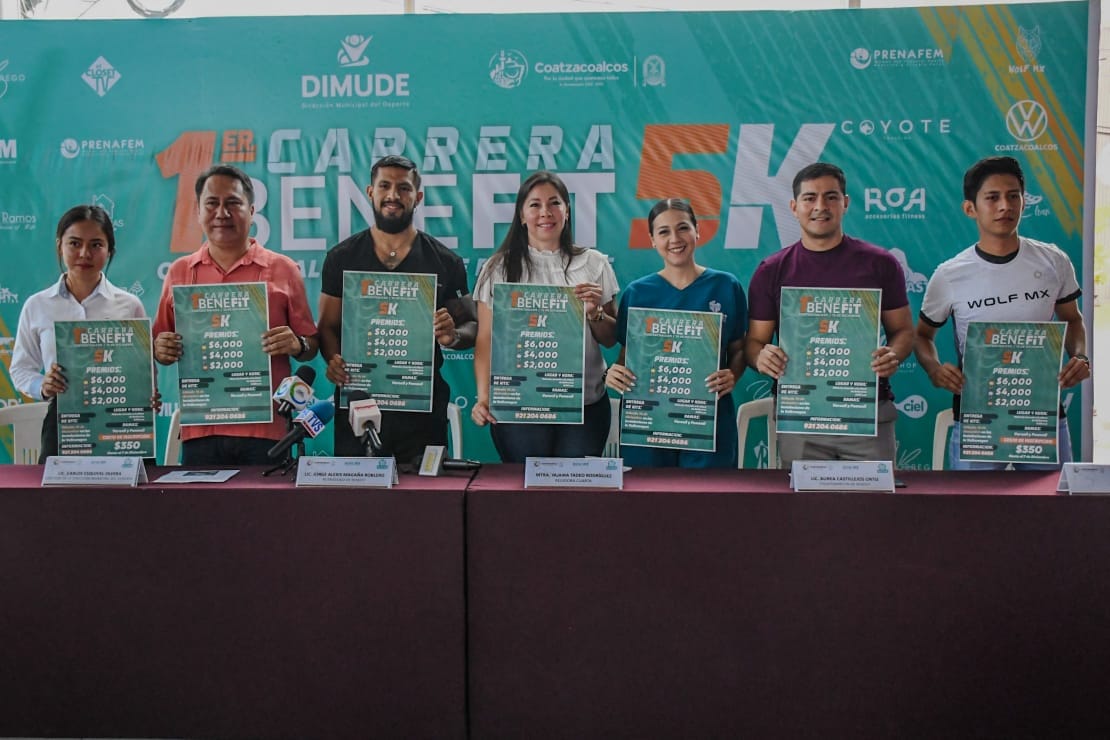 Anuncian primera edición de la carrera Benefit 2024 en Coatzacoalcos