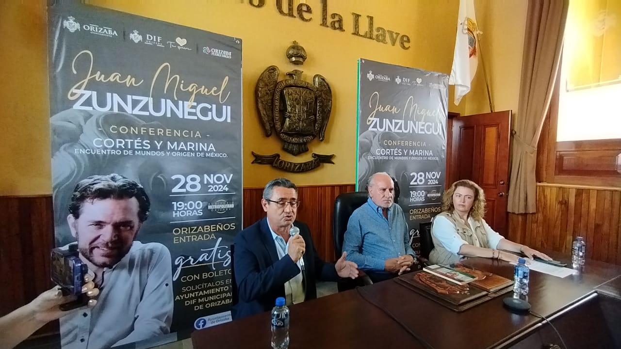 El escritor Juan Miguel Zunzunegui disertará conferencia sobre Cortés y La Malinche en Orizaba