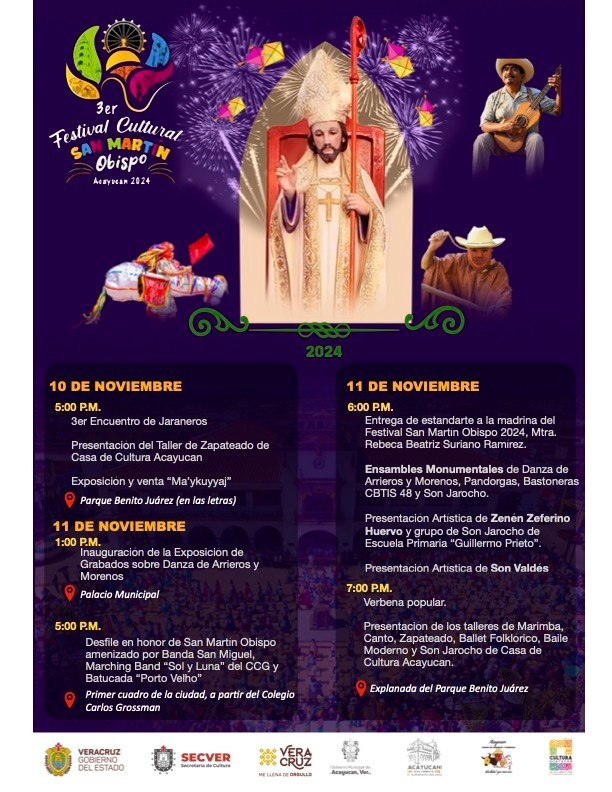 Se invita al 3er Festival Cultural San Martín Obispo 2024