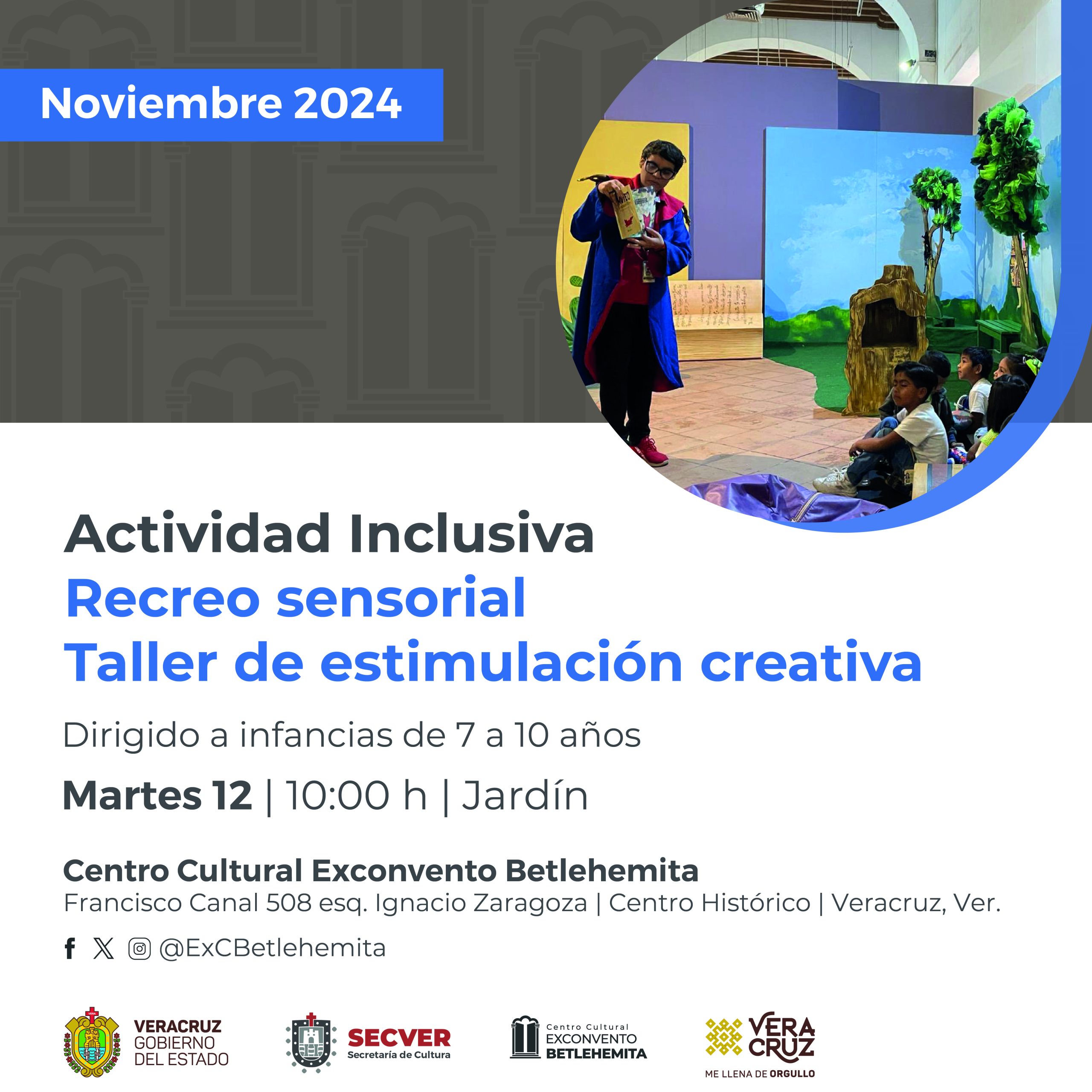 Estás invitado a las actividades inclusivas del Centro Cultural Exconvento Betlehemita de noviembre