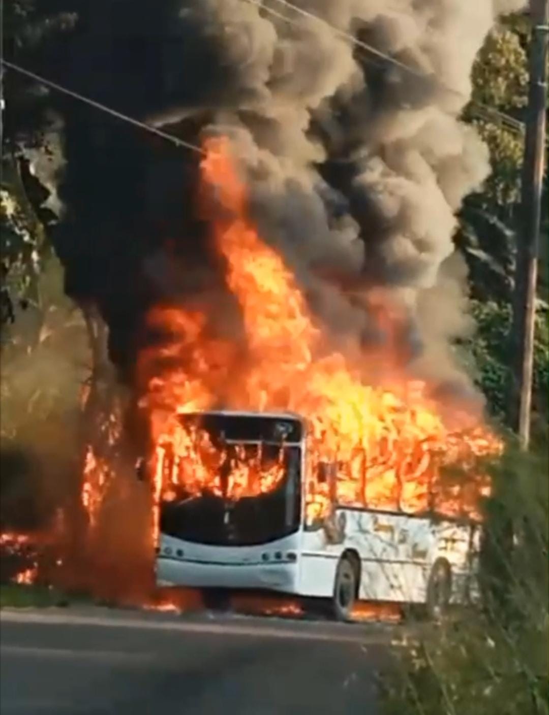Se incendia autobús en Atoyac por aparente falla mecánica