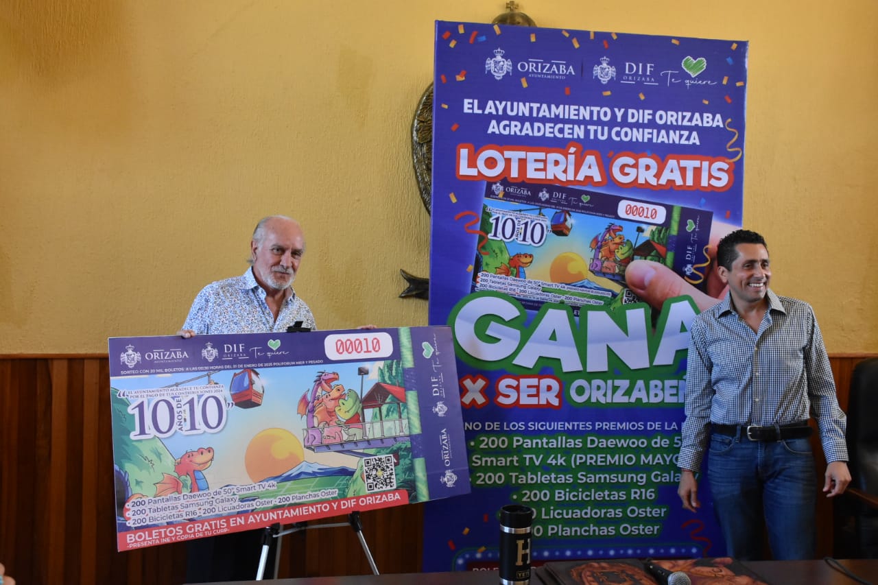 Ayuntamiento de Orizaba recibirá el 2025 con rifa de mil regalos, solo para orizabeños