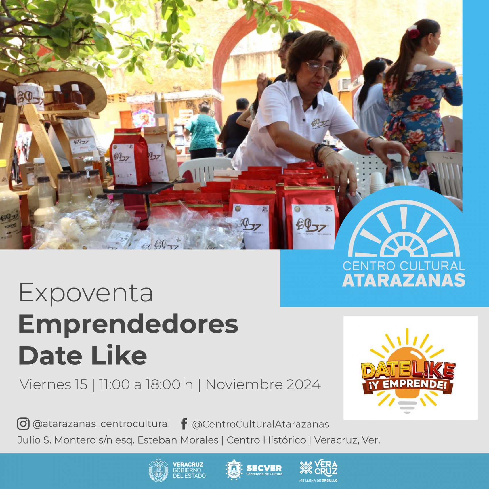 El Centro Cultural Atarazanas invita a la expoferia “Date like ¡y emprende!”