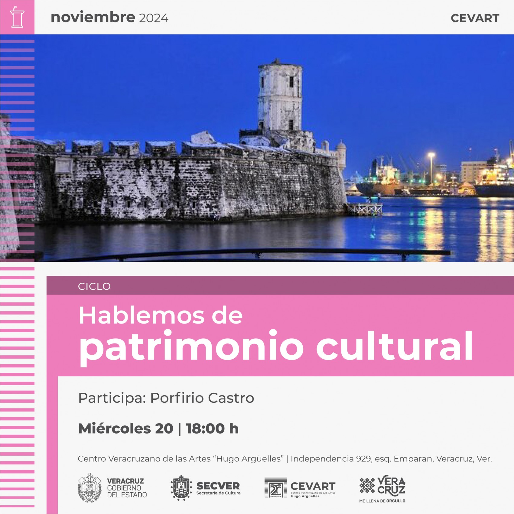 Estás invitado al conversatorio Hablemos de patrimonio cultural en el CEVART