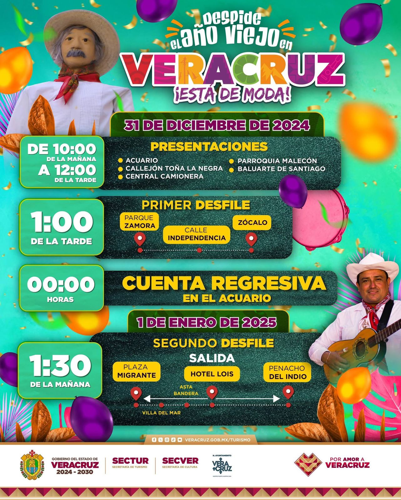 Festejos de Fin de Año en Veracruz, checa horarios y rutas