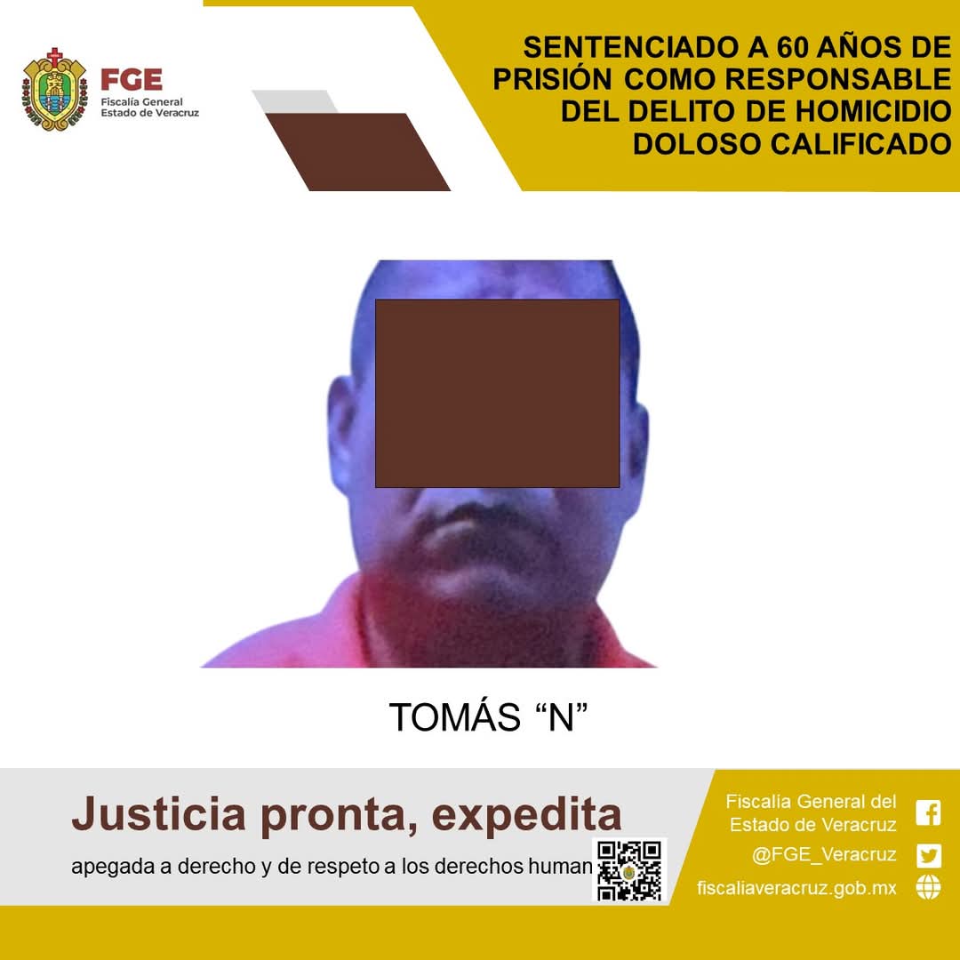 Sesenta años de prisión a hombre que mató a balazos a elemento de Tránsito en Río Blanco