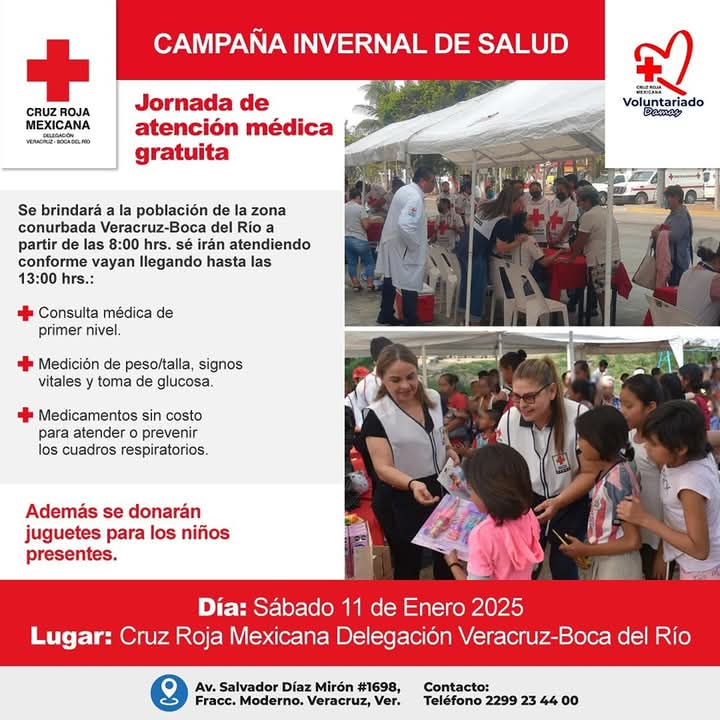 Cruz Roja Delegación Veracruz organiza la I Jornada de Atención Médica Gratuita 2025