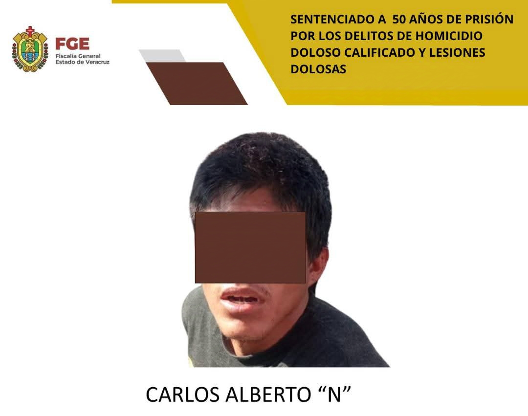 Carlos N es sentenciado a 50 años de prisión por asesinar a pareja de adultos mayores en Veracruz