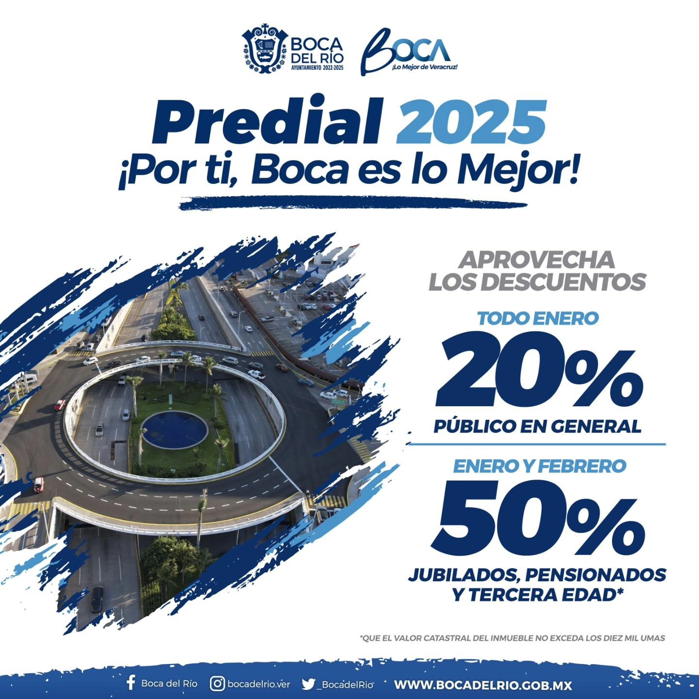 Ayuntamiento de Boca del Río ofrece descuentos en el predial durante todo enero