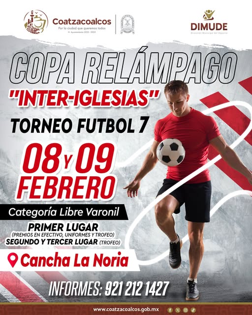 Ayuntamiento de Coatzacoalcos invitar a participar en torneos de futbol femenil y varonil