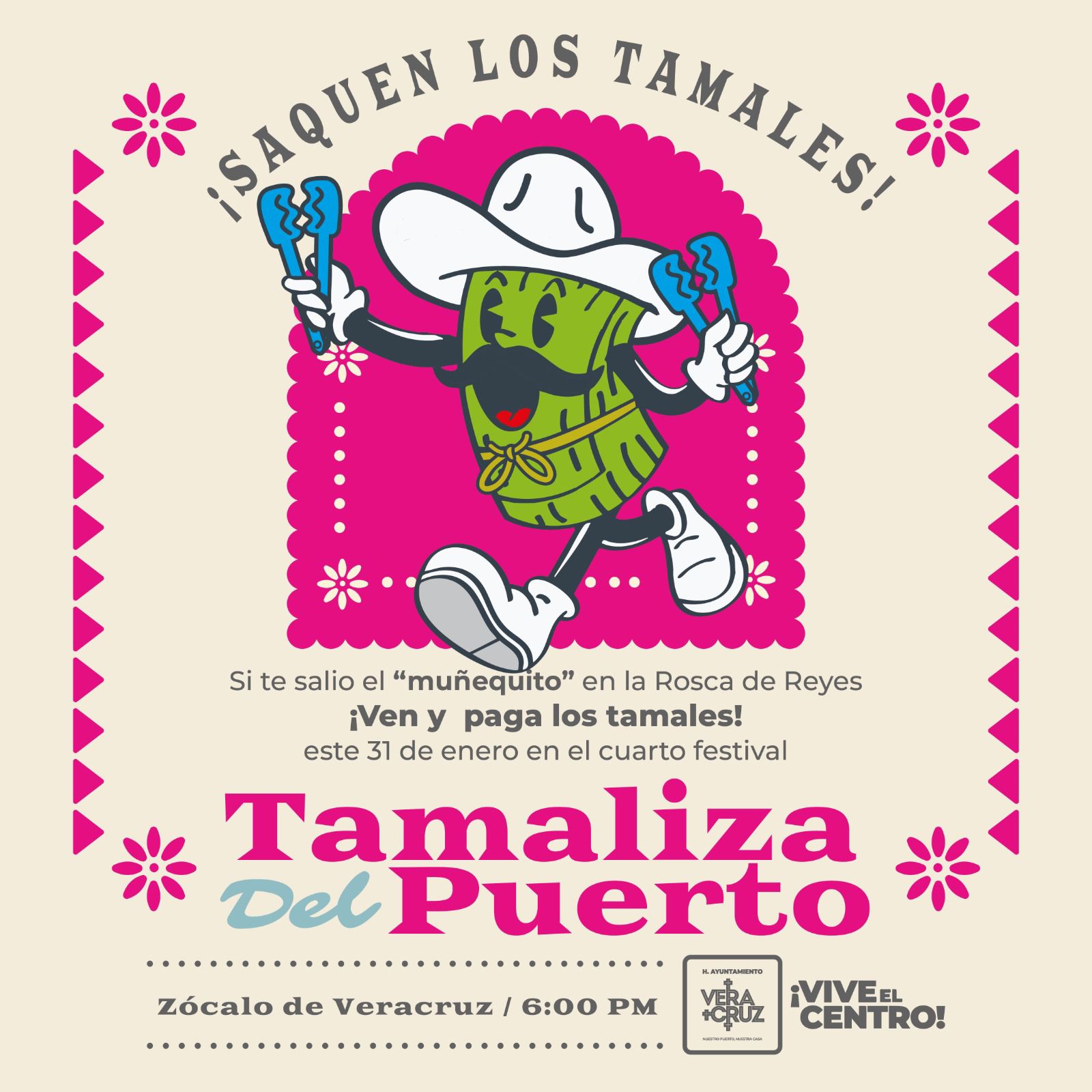 Invita la alcaldesa Paty Lobeira a la Tamaliza en el Zócalo de Veracruz