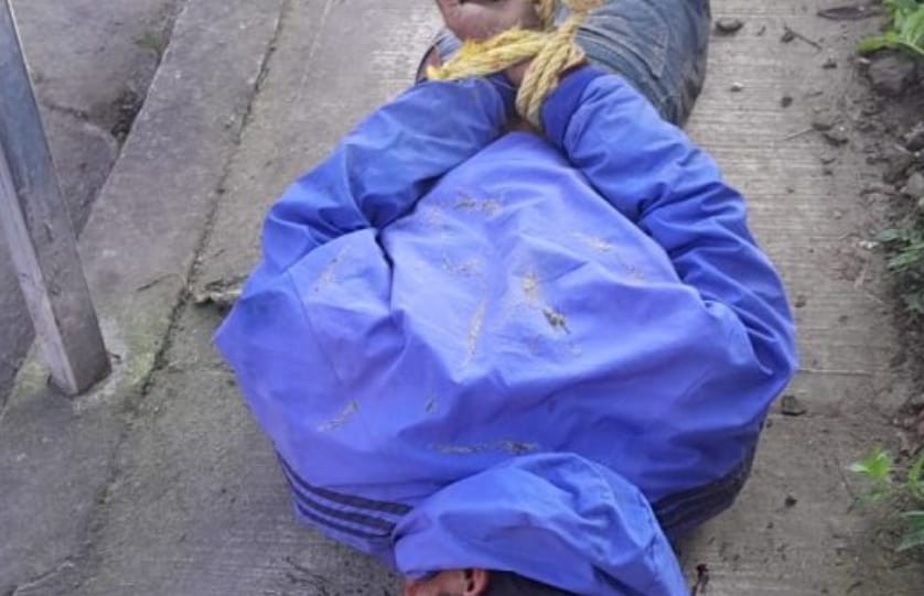 Detienen, golpean y amarran a presunto ladrón en Coscomatepec