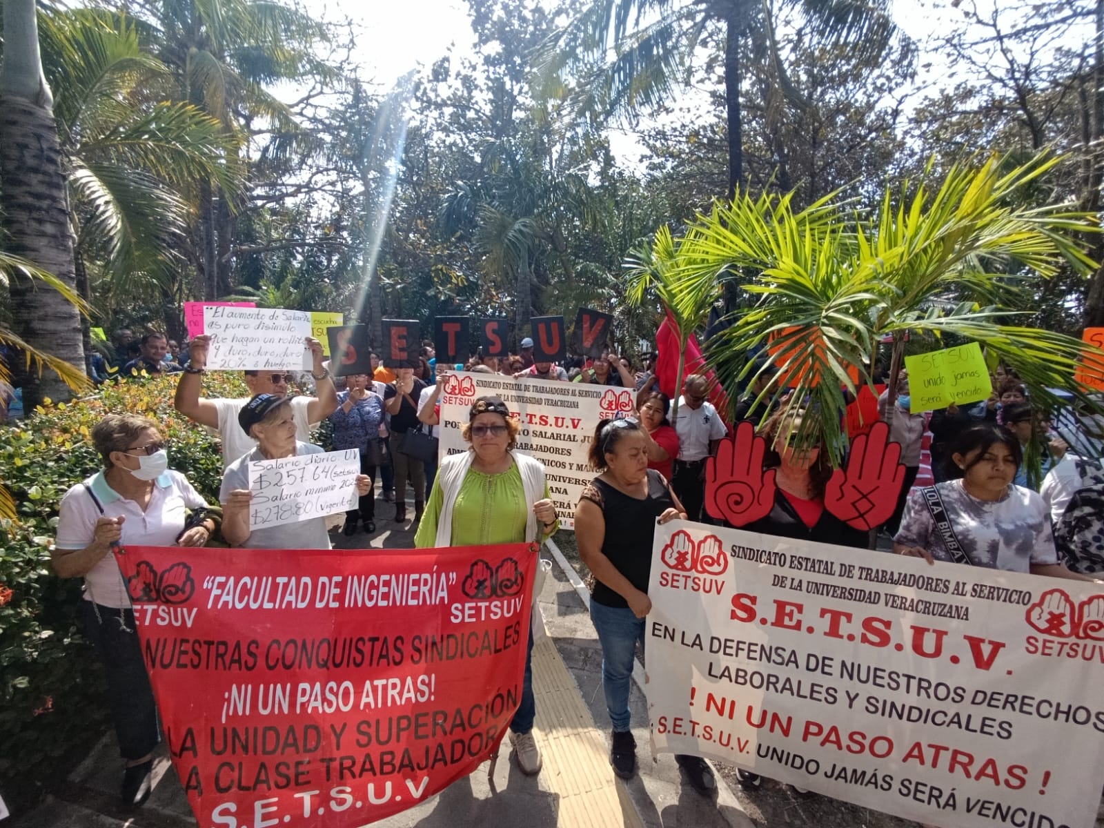 SETSUV para labores en la UV Región Veracruz para exigir alza salarial