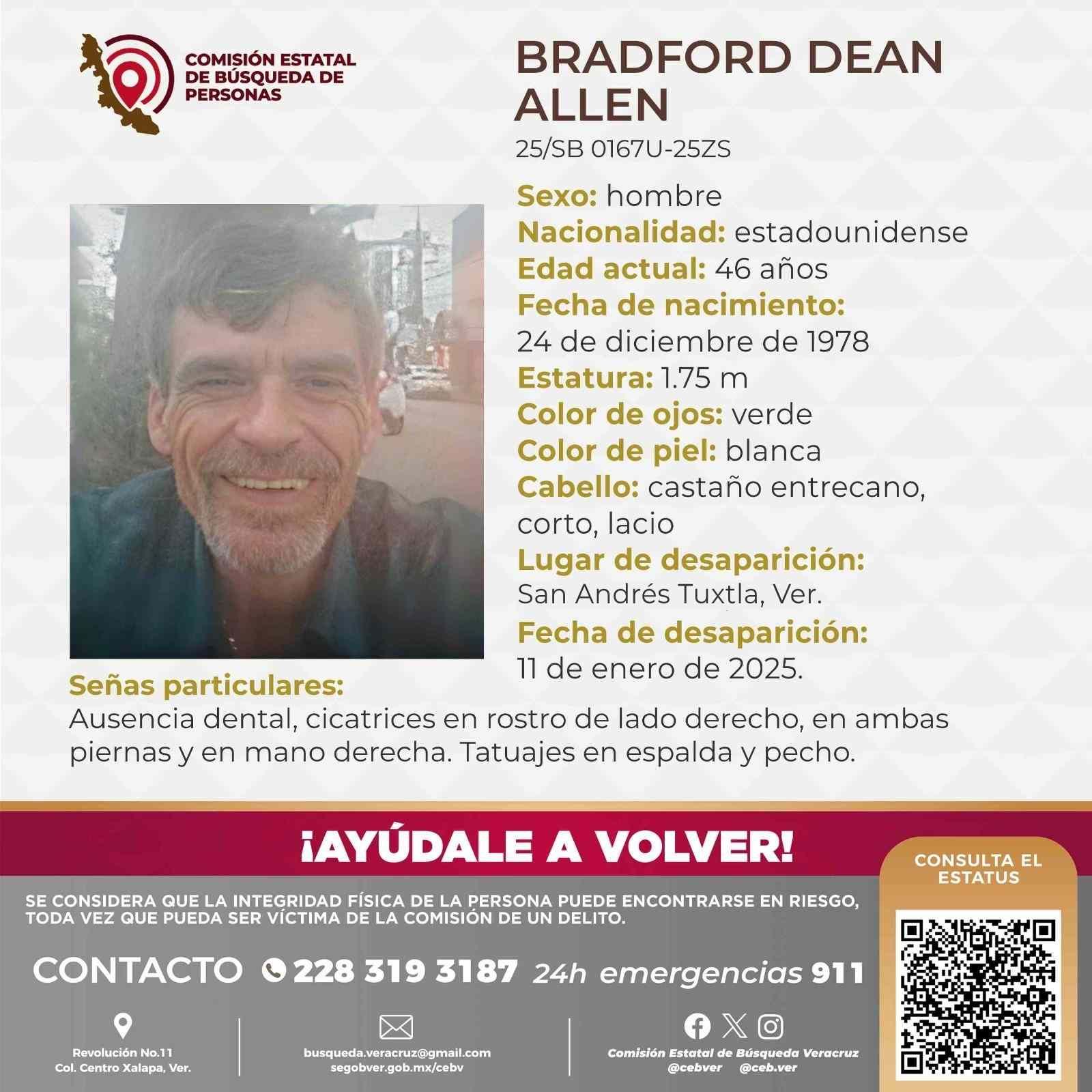 Continua la búsqueda de norteamericano reportado desaparecido en San Andrés Tuxtla