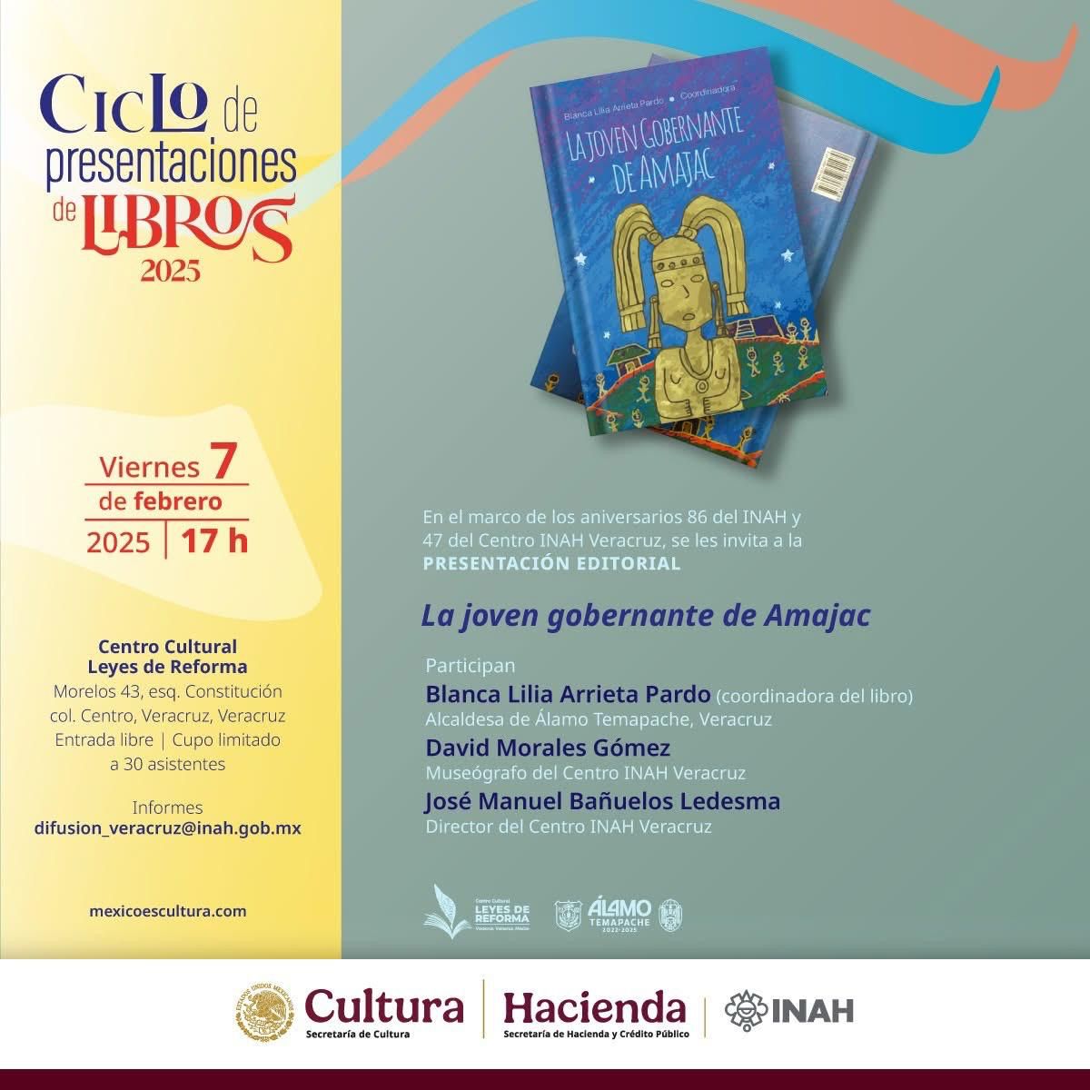 La joven gobernante de Amajac será presentada en el Centro Cultural Leyes de Reforma
