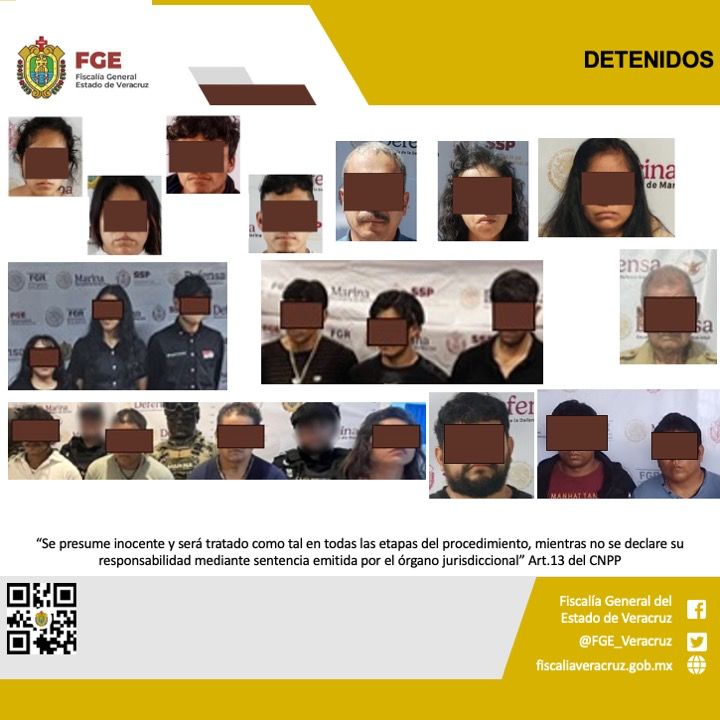 Cinco abatidos y 20 detenidos en 16 operativos realizados por FGE en una semana en Veracruz
