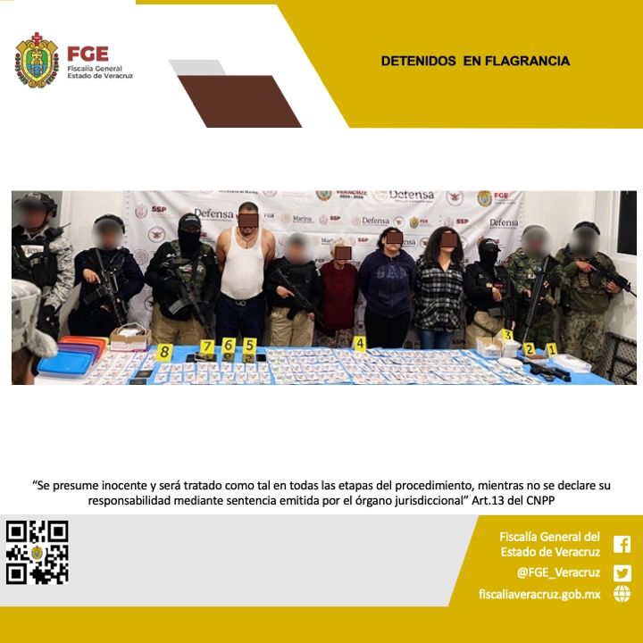 Operativos en Boca del Río y Yanga: Detenidos 10 individuos, incautan drogas y armas