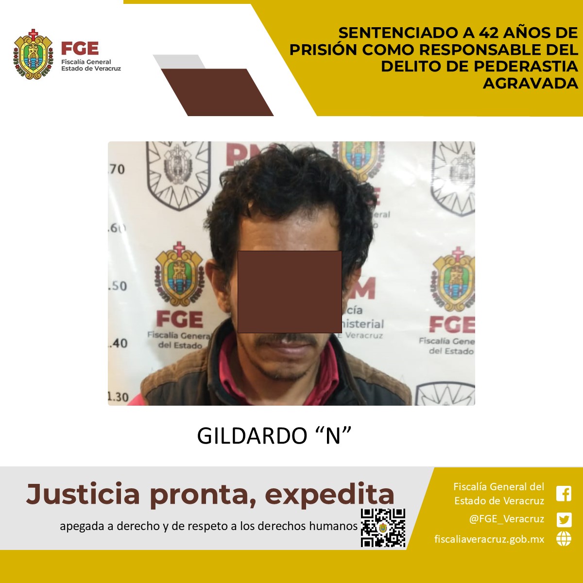 Sentencian a 42 años de prisión a Gildardo “N” por pederastia agravada en San Juan Texhuacán