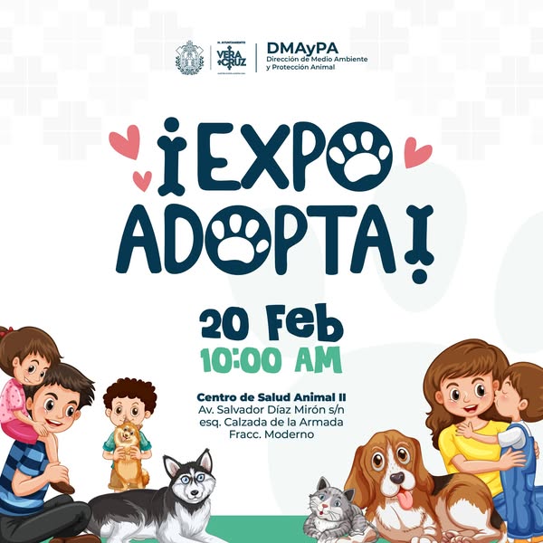 Ayuntamiento de Veracruz invita a Expo Adopta
