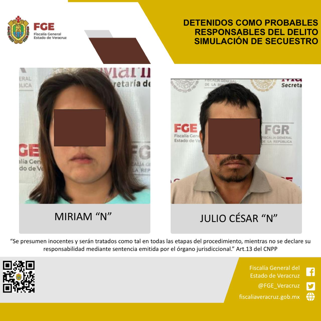 Detienen a pareja en Las Choapas por fingir un secuestro para obtener dinero