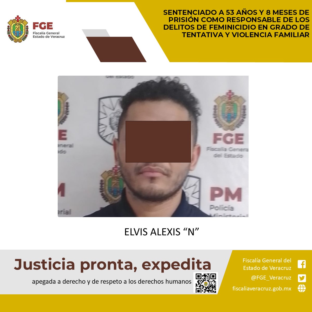 Sentencian a 53 años de prisión a hombre que intentó asesinar a su esposa en Coatzacoalcos