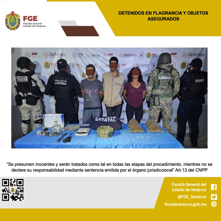 Detienen a tres personas en colonia El Sumidero; aseguran droga y uniformes de la SSP