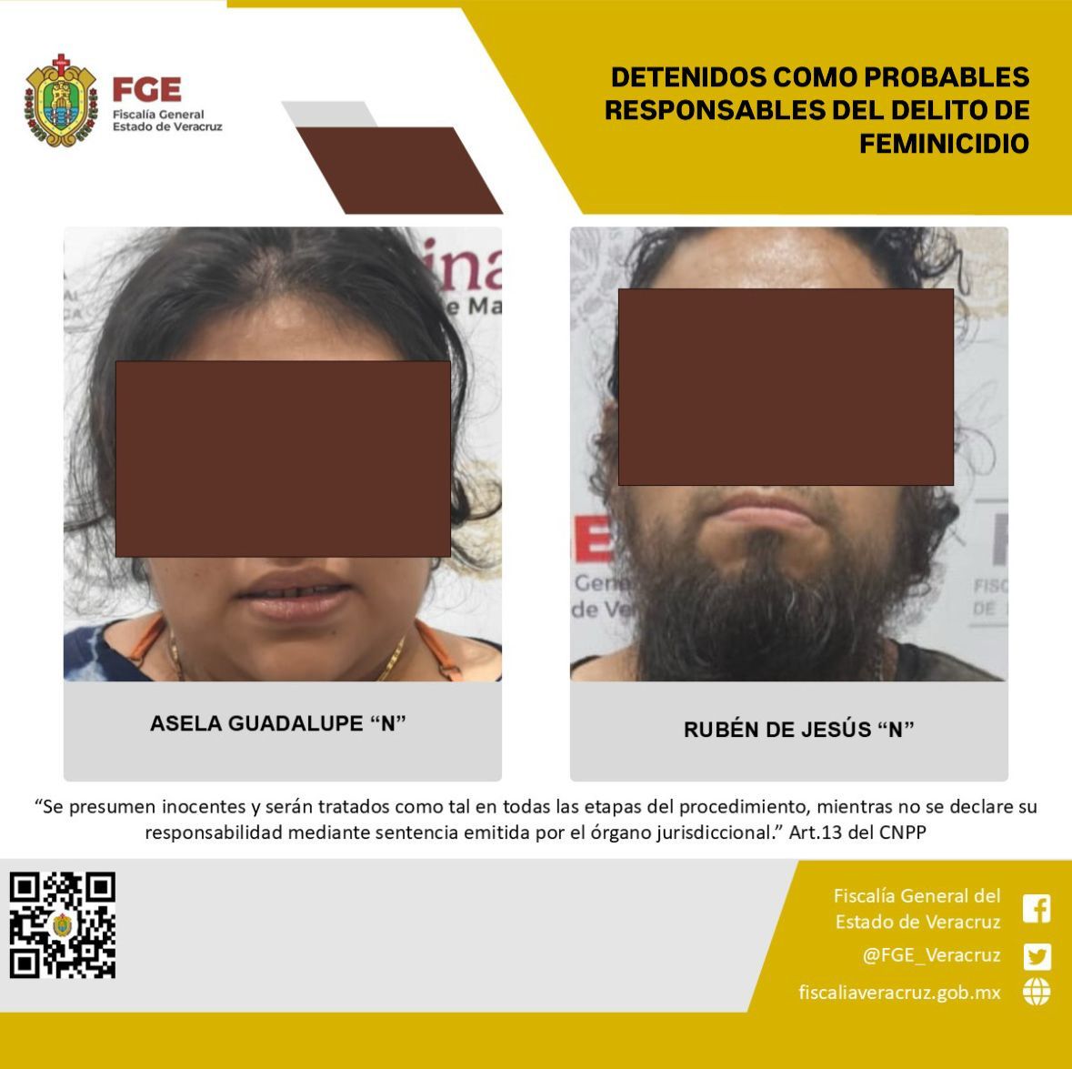 Detienen a madre y padrastro por feminicidio de niña en Córdoba