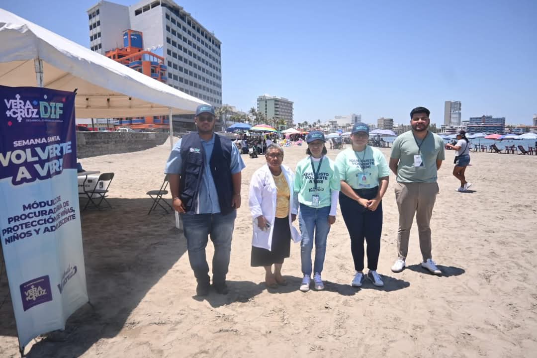 DIF municipal atiende 20 reportes por extravío de niños en playas de Veracruz