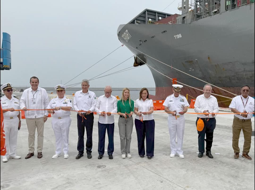 Inauguran la I etapa de la Terminal Semiespecializada de Contenedores en la bahía norte del puerto de Veracruz