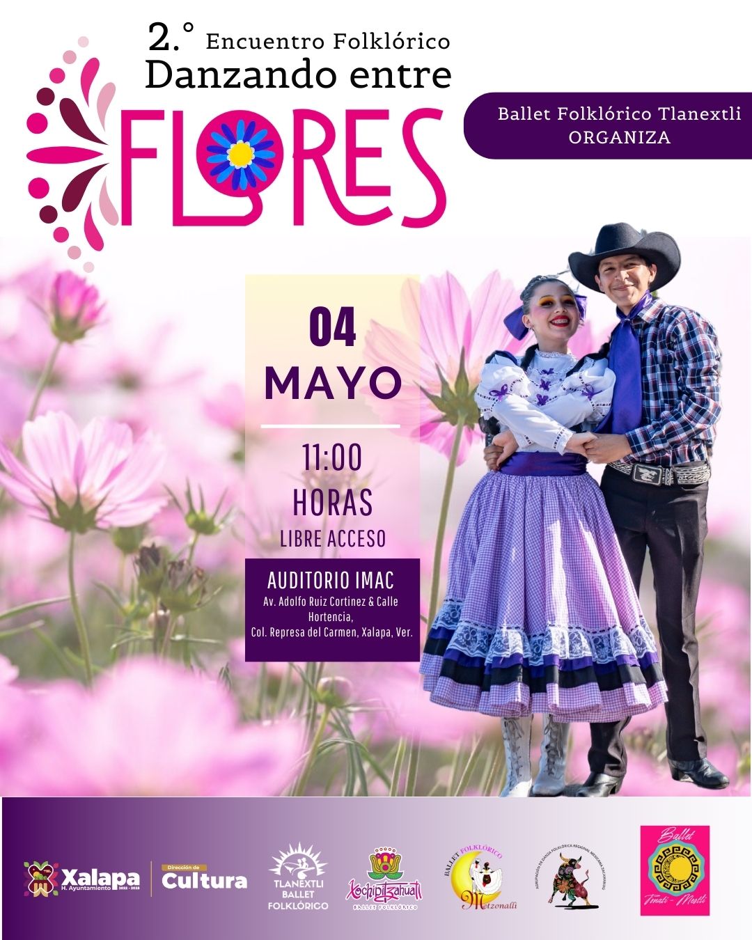 Xalapa celebra el 2° Encuentro Folklórico “Danzando entre Flores”
