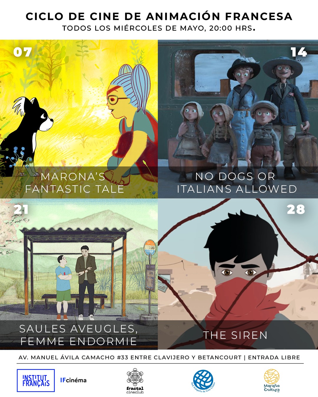Ciclo de cine de animación francesa en Xalapa
