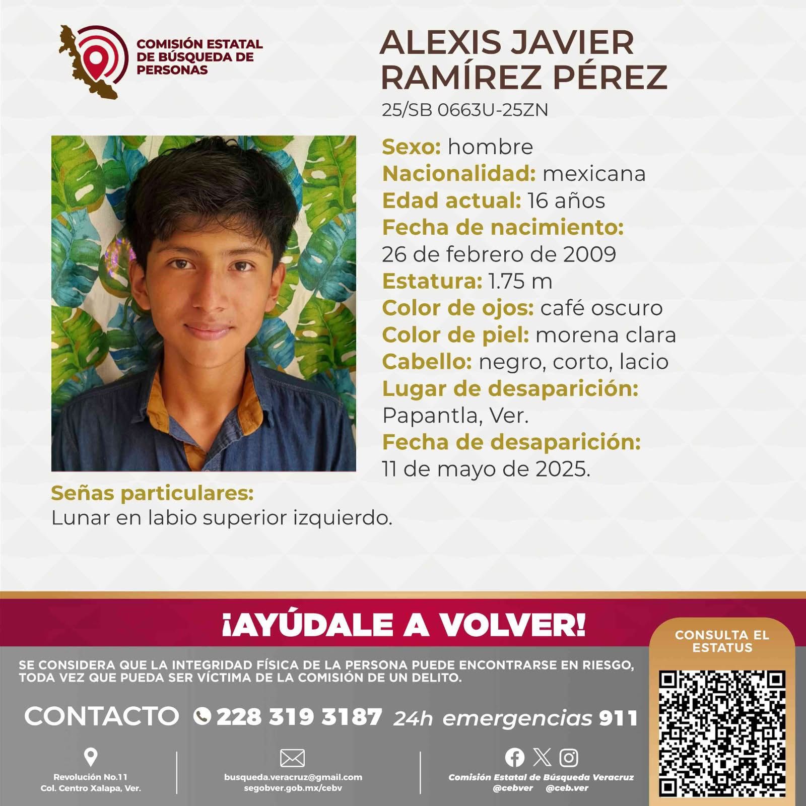 Desaparece menor en Papantla