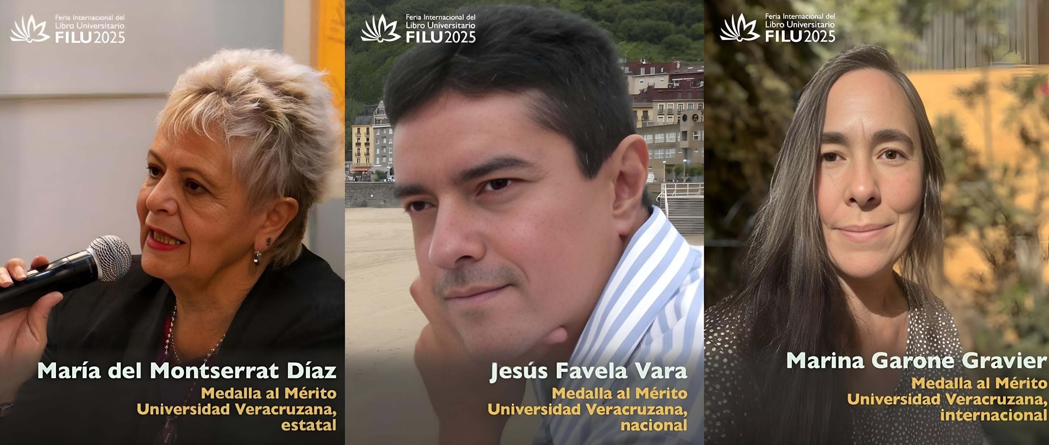 Medalla al Mérito UV 2025 para Marina Garone, Jesús Favela y Monserrat Díaz