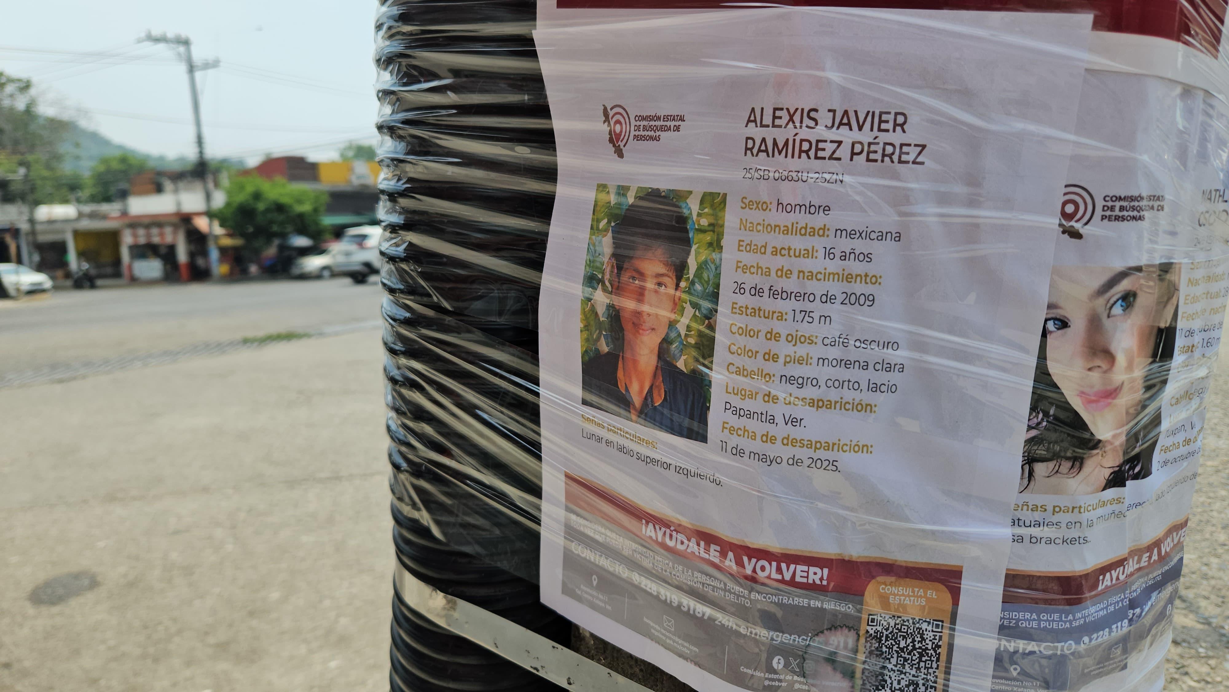 Alexis Javier cumple diez días desaparecido en Papantla