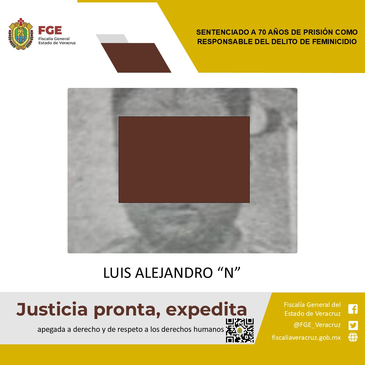 Sentencian a 70 años de prisión a Luis Alejandro “N” por feminicidio en cárcel de Poza Rica