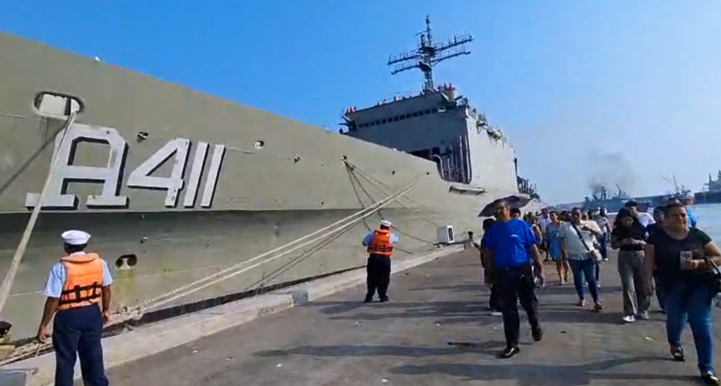 Reanudan cadetes de la Heroica Escuela Naval Militar el crucero de instrucción en el buque Papaloapan