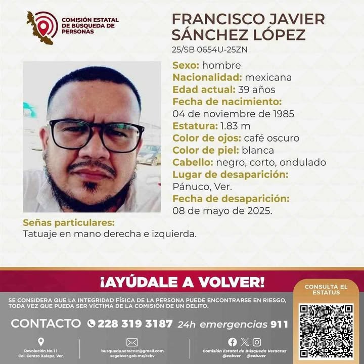 Conductor de Didi cumple un mes desaparecido en Pánuco