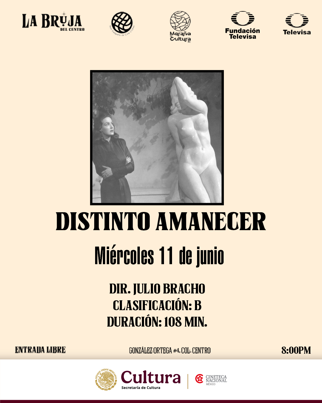 Este miércoles se exhibe Distinto amanecer en La bruja del centro