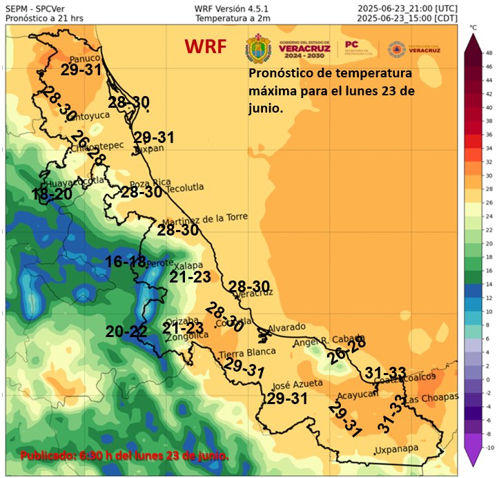 Lluvia, neblina, niebla y ambiente templado para este lunes en Veracruz